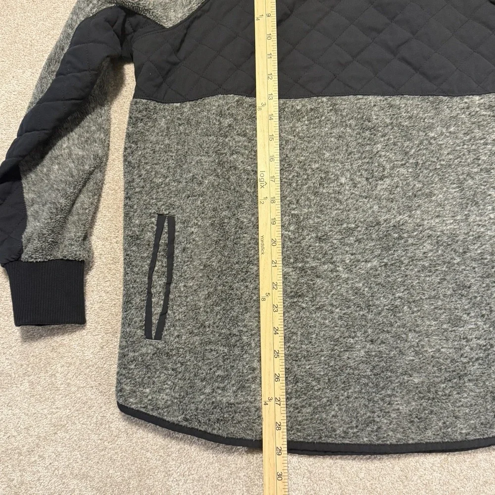 Abercrombie & Fitch Quilted Asymmetric Snap Button Fleece Pullover Size XL NWT